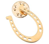 Gogogmee Minimalist Western Horseshoe Brooch Pin Made of Sturdy Stainless Steel with Lasting Shine and Comfortable Fit, for Western Party or Casual Outfits, Golden Metal Lucky Charm