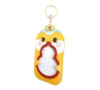 Gogogmee Modern Chinese Style Year Snake Keychain Holder with Double Card Slots Snake Motif Keyring Protective Cover for Chinese Year Decorations and Luck Accessories