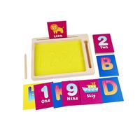 Gogogmee Montessori Sand Writing Tray Educational for Preschoolers Alphabet Learning Enhancing Letter Tracing Drawing Skills and Early Childhood Development with Sensorial Sand Art Design