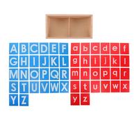 Gogogmee Montessori Sandpaper Letters Board for Language Development Wooden Alphabet Learning Tools for Preschool Kindergarten Tactile Montessori Teacher Supplies for Early Literacy Skills