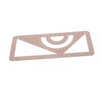 Gogogmee Multi-function Aluminum Alloy Drawing Ruler Metal Triangle Scale Ruler with Protractor for Architects Designers Students Portable Lightweight Measuring Tool for Office and School