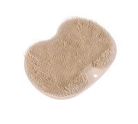 Gogogmee Multi-Function Foot Massager Shower Scrubber Mat Brown with Non-Slip Suction Pads for Exfoliating Odor Removal and Sole Acupoint Massage Practical Bathroom Cleaner for Family