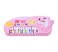 Gogogmee Multifunctional Dolphin Electronic Early Education Piano for Pink Electric Keyboard with Bright Colors Smooth Rounded Design Stimulates Imagination and Hearing Development Safe