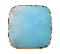 Gogogmee Multipurpose Blue Square Resin Nail Art Palette for Mixing Polish Colors Nail Display Tray and Holder Eye Shadow Lipstick Foundation and Pigments Organization