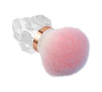 Gogogmee Mushroom-head Nail Cleaning Brush and Soft Small Powder Makeup Brush Pink Large Size for Loose Powder Blusher Body Travel Use