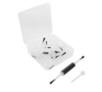 Gogogmee Nail Polish Replacement Brush Set with Flat Head Wooden Handle Nail Bottle Brush for Gel Polish for Manicure at Home or Salon