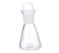 Gogogmee Narrow-mouth Borosilicate Glass Erlenmeyer Flask Conical Chemistry Flask with Scale for Lab Experiments School Science Research and High Temperature Resistance