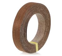 Gogogmee Natural Birch Wood Veneer Edge Banding Tape Roll Flexible Solid Wood Strips for Furniture Cabinet Door Window Sealing Easy to Cut and Install for Worktop and Restoration Use