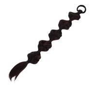 Gogogmee Natural Bubble Braid Ponytail Wig with Hair Tie Synthetic Long Braided Hairpiece Sweet Cute Style Youthful Charm for Women Easy Wear