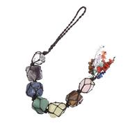 Gogogmee Natural Chakra Crystal Car Hanging Ornament Seven Color Gemstone Pendant for Car Decor Handbag Home Living Decoration Stylish Lost Accessory with Bright Colors and Fine Texture