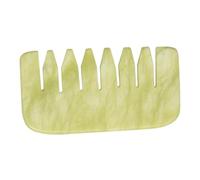 Gogogmee Natural Jade Gua Sha Comb for Scalp Massage and Hair Care Portable Head Massage Tool to Headaches Promote Blood Flow Anti-Hair Loss Therapy Jade Material