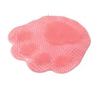 Gogogmee Nonskid Foot Massager Mat with Suction Cups for Shower Bathroom Large Anti-Slip Back Scrubber Pad for Deep Skin Cleansing and Massage Safe Floor Grip for Home Bath Use Pink