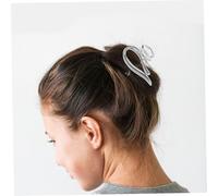 Gogogmee Nonslip French Hair Claw Clips for Women Thick and Short Hair Styling Silver Minimalist Ponytail Clip Lightweight with Modern Design