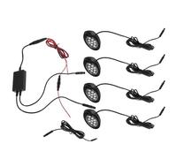 Gogogmee Off-Road Truck Under Glow Lights Kit 4pcs LED Rock Lights for Trucks and SUVs Exterior Mood Lighting for Wheel Wells and Undercarriage Night Driving