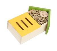 Gogogmee Outdoor Wooden Insect House Beehive Nest for Ladybugs Bees Eco-friendly Garden Shelter for Pollinators Cozy Nature-inspired Design Green