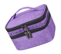 Gogogmee Oxford Cloth Nail Polish Pouch Double Capacity Essential Oils Holder Portable Carrying Bag with Removable Base for Travel and Home Use