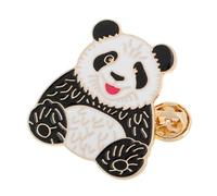 Gogogmee Panda Brooch Pin Cute Metal Badge for DIY Crafts Clothing Decoration and Shirt Collar Decor Durable and Stylish Accessory with Playful Design Incorporating Chinese Cultural