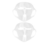 Gogogmee Panda Face Mask Covers Reusable White 2pcs Silicone with Ear Hook Anti Evaporation Design Beauty Mask Covers and Improved Absorption for Skin Care