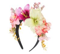 Gogogmee Party Headband Floral Headdress for Women and Girls Lily Flower Hair Band Comfortable Hair Accessory for Weddings and Festivals Lightweight Floral Decoration