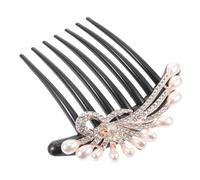 Gogogmee Pearl Hair Side Comb with Rhinestones Lightweight Bridal Hairpin for Women Wedding Engagement Prom Accessories