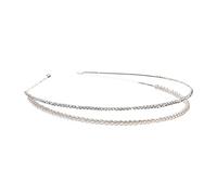 Gogogmee Pearl Rhinestone Headband Female Hair Accessories for Wedding Guest Rhinestone Head Loop Pearl Hair Accessories for Festival