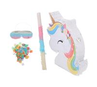 Gogogmee Pinata with Bat and Blindfold Rainbow Colored Animal Party Favor for Indoor Outdoor Birthday Decoration and Candy Smash Game for Themed Celebrations