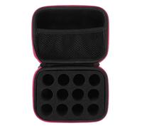 Gogogmee Pink Essential Oil Carrying Case with Oxford Shockproof Storage Bag for Roller Bottles Travel Organizer for Cosmetics and Nail Polish