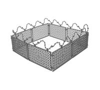 Gogogmee Plastic Mini Fence for War Prison Farm Scenes Easy-install Micro Landscape Accessories Strong Garden Miniature Fence for Diorama Play and Educational Model Building