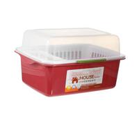 Gogogmee Plastic Tableware Storage Rack with Milk, Easy to Clean Multifunctional Draining Box for Home and Travel Use, for Bowls and Bottles