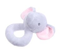 Gogogmee Plush Elephant Hand Rattle for Newborns Soft Stuffed Animal Rattle Engaging Grip for Crib Play Sound Making Design for Developing Hearing and Grip Skills