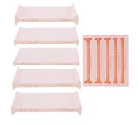 Gogogmee Polymer Clay Rolling Pin Guides Set with 1 Base and 5 Strip Rolling Tools Clay Modeling Kit for Handbuilding Pottery and Craft Projects for DIY Ceramics