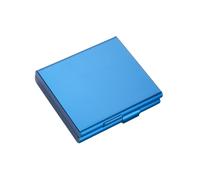 Gogogmee Portable Aluminum Cigarette Case Clamshell Design Holds Regular Cigarettes Blue Protective Cover Against Crushing and Moisture for Men and Women