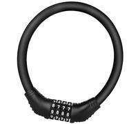 Gogogmee Portable Bike Lock Cable with Password Padlock, Black Portable Coded Tire Lock for Bicycle Anti-Theft Security, Compact Cycling Accessory for Outdoor and Urban Use