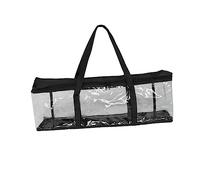 Gogogmee Portable CD DVD Storage Bag with Dual Zipper Reinforced Carry Handles Lightweight Organizer for Media Books and Video Games for Home Travel