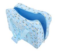 Gogogmee Portable Crochet Storage Bag with Multiple Pockets Oxford Sewing Machine Carrying Tote with Hanging and Trolley Design for Travel Knitting Yarn Organizer