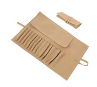 Gogogmee Portable Makeup Brush Rolling Bag Compact Makeup Tool Organizer Wear-Resistant Cosmetic Pouch for Travel and Daily Use