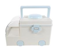 Gogogmee Portable Medicine Organizer Storage Box with Handle | Empty Plastic First Aid Box | Large Capacity Medical Supply Container for Home Emergency Kit, 12 x 8 x 7 Inches Color B