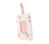 Gogogmee Portable Wipe Pouch Large Capacity Reusable Wipes Holder for Diaper Bag Travel Outdoor Use Dustproof Storage Case Pink