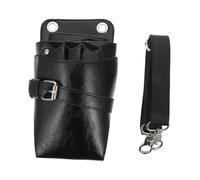 Gogogmee PU Leather Scissors Waist Bag Large Capacity Multi Pocket Hairdressing Tool Holder Lightweight Portable for Salon Barber Stylist Storage and Protection