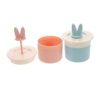 Gogogmee Rabbit Ear Facial Bubble Face Wash Foaming Dispenser 2pcs Travel Size Refillable Cosmetic Containers for Skincare and Makeup Storage