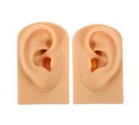 Gogogmee Realistic Artificial Ear Model for Piercing Practice Silicone Human Ear Mold with Stand and Training for Medical Students and Jewelry Demonstrations