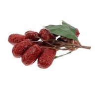 Gogogmee Realistic Faux Jujube String Decoration Head Artificial Dried Dates Model for Home Decor Film Prop Learning Display and Party Craft Ornament