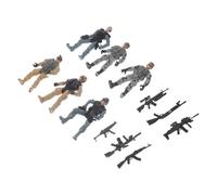 Gogogmee Realistic Mini Soldier Models Table People Figurines Military Terror Police Air Forces Collectible for Display