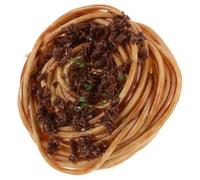 Gogogmee Realistic PVC Spaghetti Model with Meat Sauce Simulation Fake Noodles Food Prop for Kitchen Display and Photography Scene Decoration