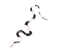 Gogogmee Realistic Rubber Fake Snake Black and White Simulation Snake for Pranks Party Favors Garden Deterrent Educational Science Fun and Scary Props