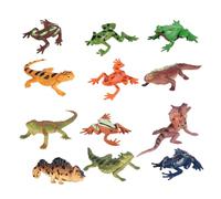 Gogogmee Realistic Wild Animal Set for Plastic Miniature Forest Creatures Educational Playset Safe Animal Models for Learning and Home Decoration Jungle Figurines Collection