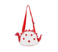 Gogogmee Red Dinosaur Mesh Beach Bag for Sand and Essentials Lightweight Reusable Tote with Quick-dry Mesh for Towels Clothes Sunblock Portable Storage for Family Beach and Pool Fun