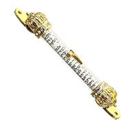 Gogogmee Religious Metal Mezuzah Scroll Delicate Jewish Door Mezuza for Home Entryway Side, Judaica Scripture Blessing Decorative Crown Mezuzah for Front Door