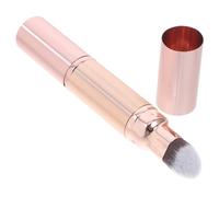Gogogmee Retractable Dual-ended Makeup Brush Soft Bristles Powder Concealer Foundation Brush Compact Cosmetic Tool for Travel and Touch-ups in Rose Gold