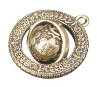 Gogogmee Retro Brass Keychain Pendant for Luck Ancient Charm Hanging Accessory Feng Shui Design Vintage Key Ring for Bags Wallets and Car Decorations